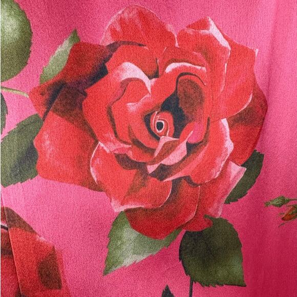 Sau Lee Sofia Maxi Dress Satin Floral Rose Sweetheart Party Prom Formal Sz 6 - Picture 10 of 10